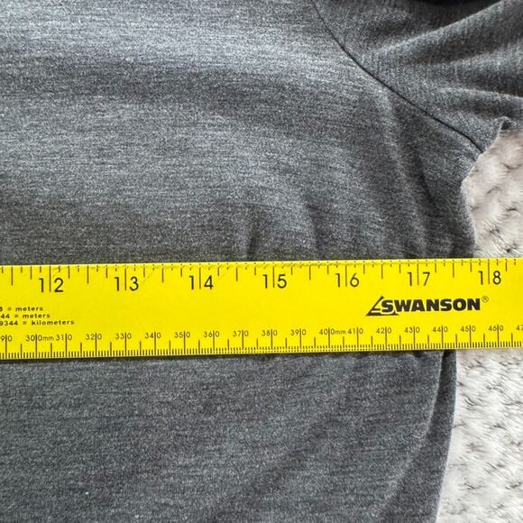 J McLaughlin Top Womens S Gray Silk Blend Stretch Button Front Shirt Long Sleeve - Picture 10 of 11